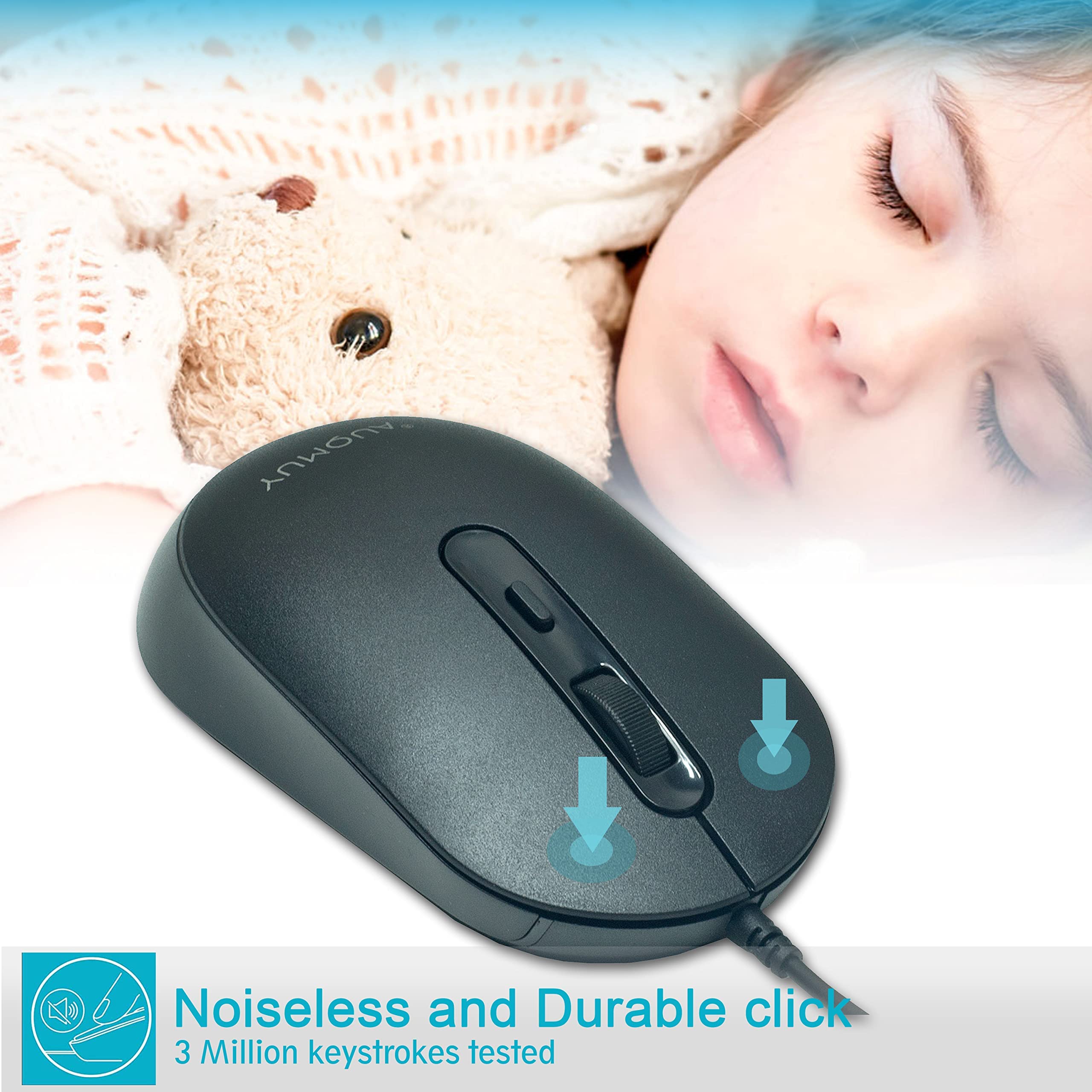 Noiseless and Durable click  
3 Million keystrokes tested