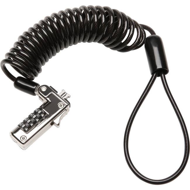 Front. Kensington - Kensington Slim NanoSaver Portable Combination Lock - 6 ft Cable - Resettable - 4-digit - Combination Lock - Black.