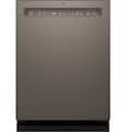 GE - 24" Front Control Built-In Stainless Steel Tub Dishwasher with 3rd Rack, Sanitize Cycle and 47 dBA - Slate