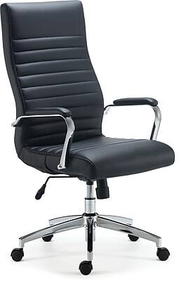 Staples - Bentura Ergonomic Bonded Leather Swivel Managers Chair, (53234) - Black