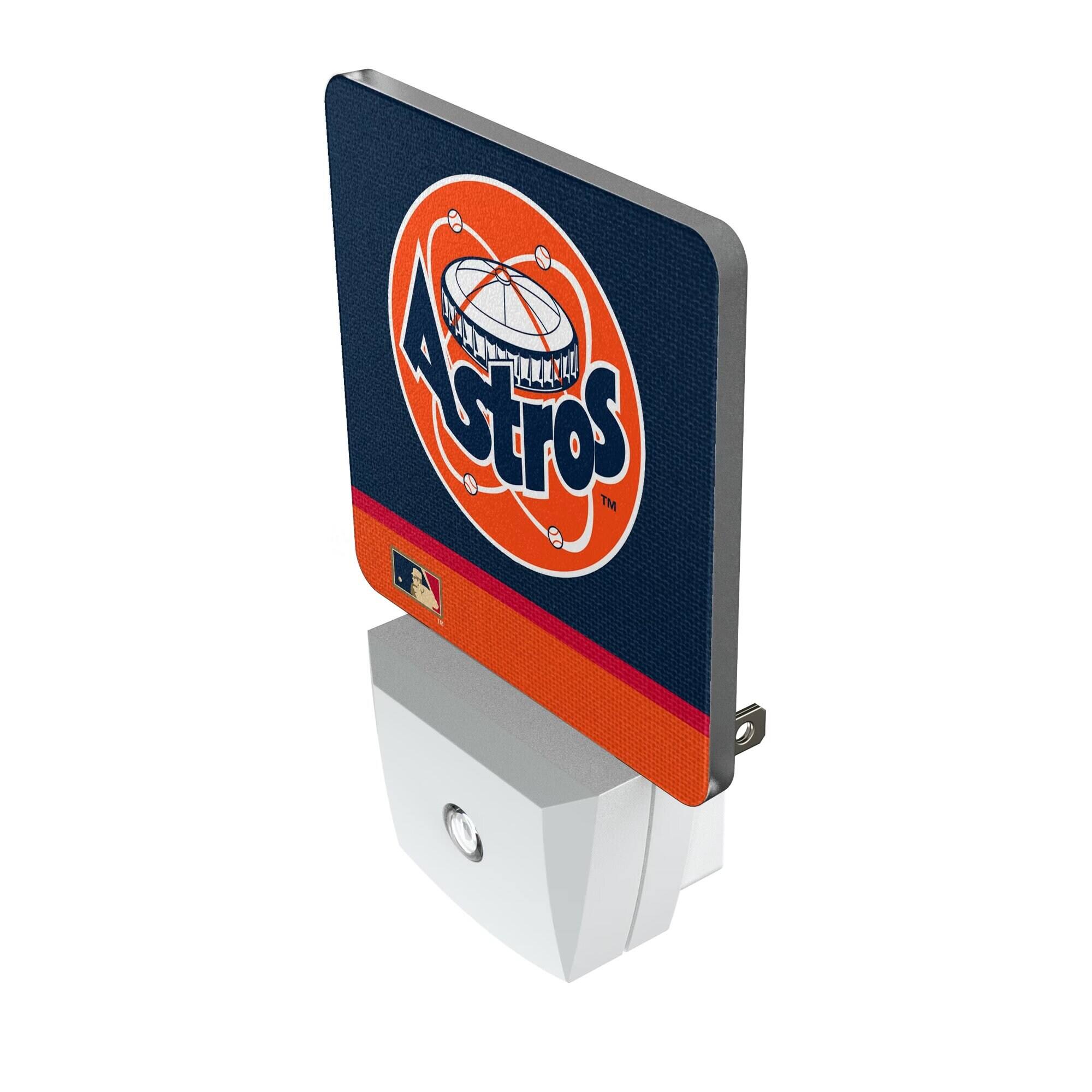 Alt View 1. Keyscaper - Houston Astros Stripe Design Nightlight 2-Pack - Multicolor.