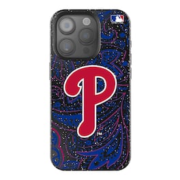 Keyscaper - MLB - Philadelphia Phillies - Paisley Bling iPhone Case - 16 Plus - Black