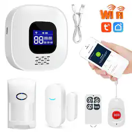 Cluzine - Tuya WiFi Smart Home Alarm System,SOS Call, Family Sharing,Door Sensors for Home Safety
