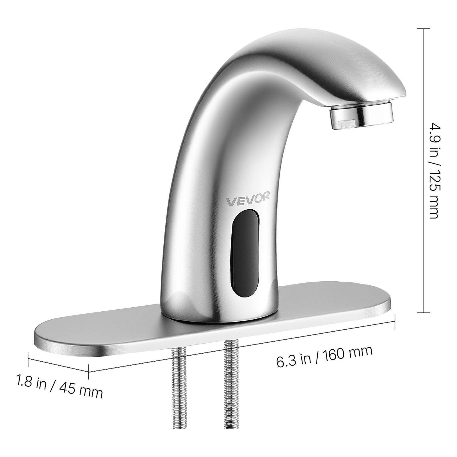 VEVOR  
4.9 in / 125 mm  
1.8 in / 45 mm  
6.3 in / 160 mm