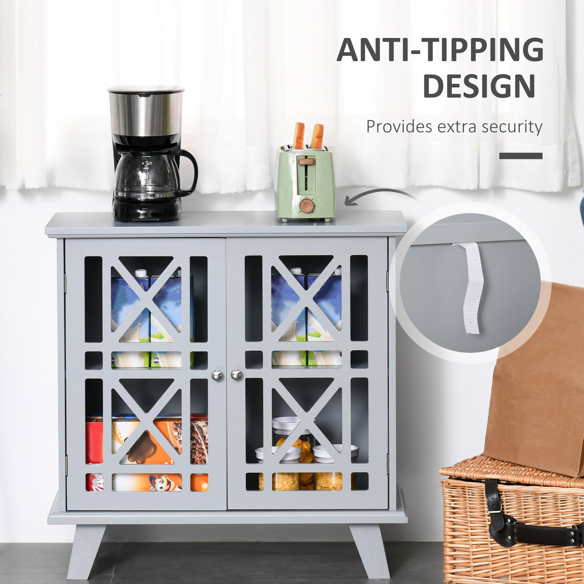 ANTI-TIPPING DESIGN Provides extra security