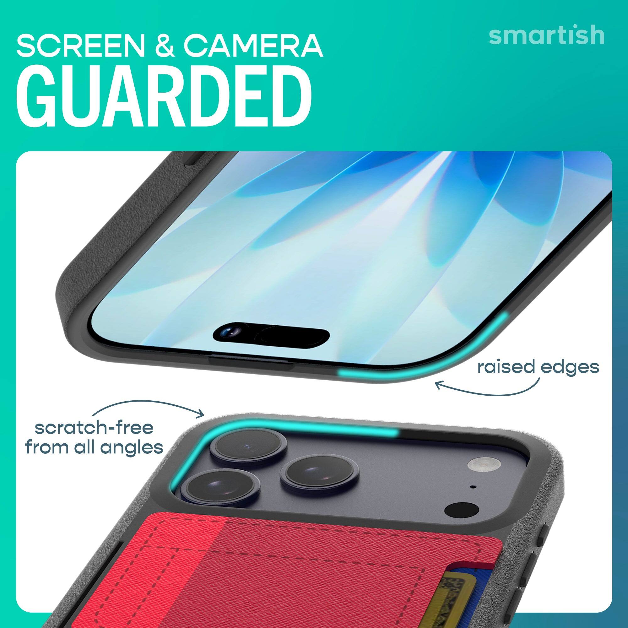 SCREEN & CAMERA GUARDED

smartish

raised edges

scratch-free from all angles