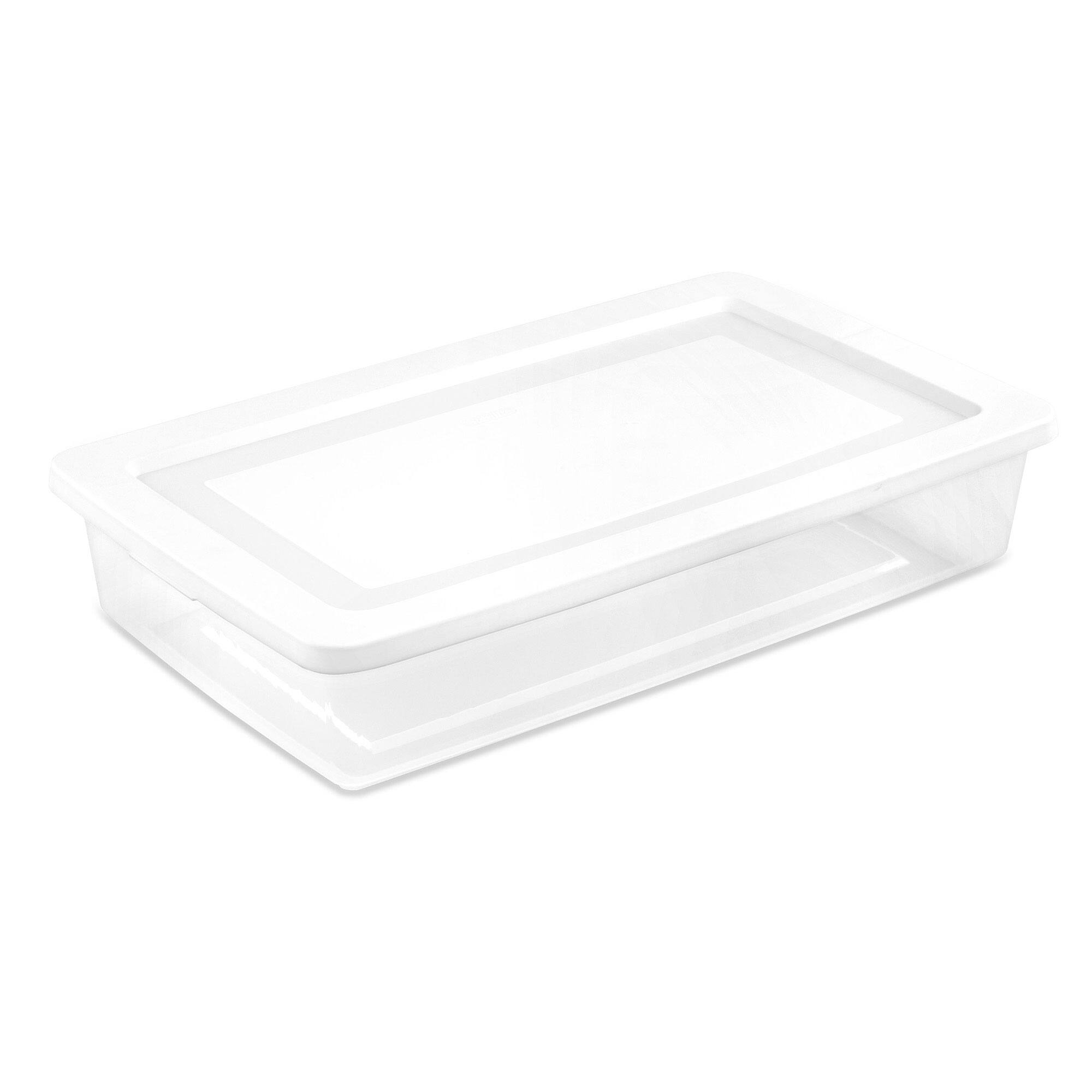 Alt View 5. Sterilite - Sterilite 41 Qt Storage Box, Stackable Plastic Container, Home Organizer, 6 Pack - White.