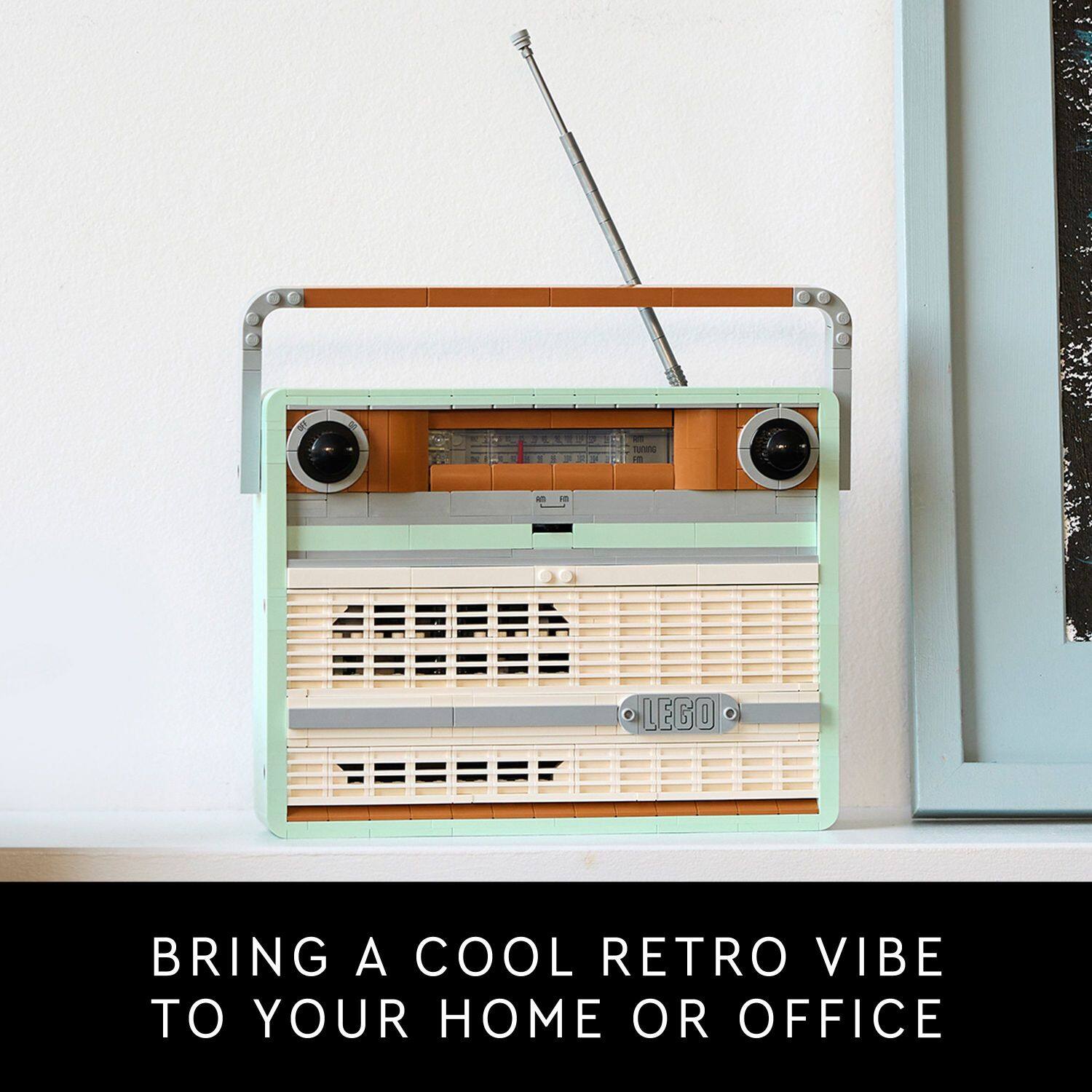 Bring a cool retro vibe to your home or office with a Lego radio.