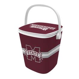 Indigo Falls - Mississippi State Bulldogs 16-Quart Mini Cool Bar Cooler - White