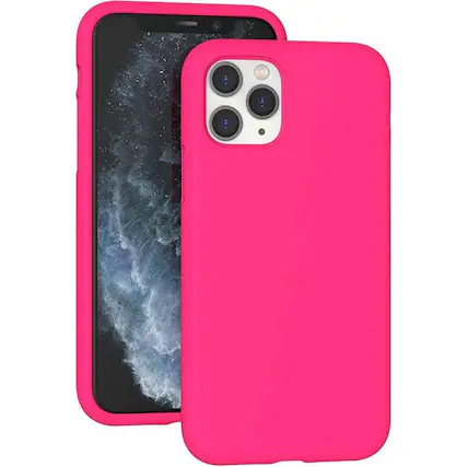 Front. Entronix - Entronix Case Compatible with iPhone 11 Pro Max - Soft-Touch Silicone - Hot Pink.