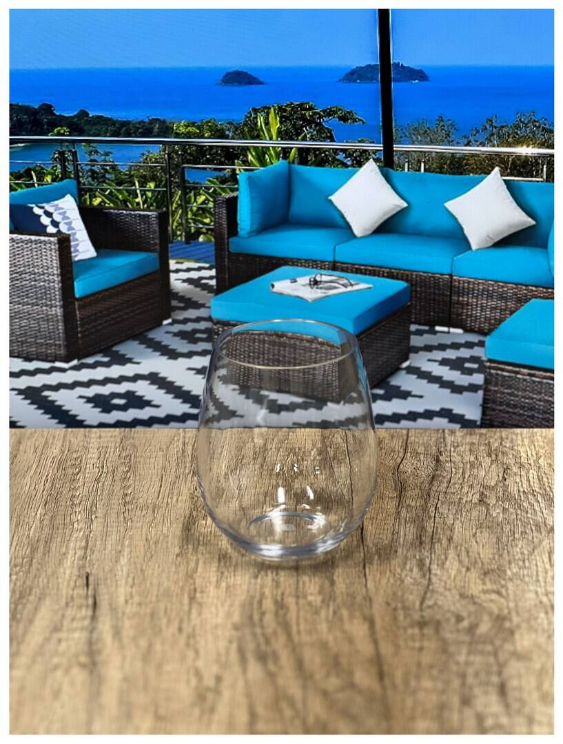 Angle. APRILSOUL - Tritan Glasses Drinking Set of 4 DOF Plastic BPA Free Cocktail Glasses Drinkware Water Tumblers - white.