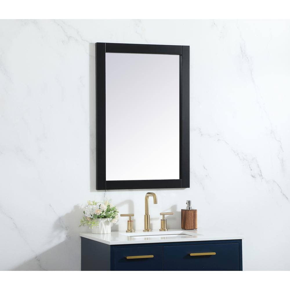 Alt View 7. Elegant Decor - Cole vanity mirror 22 x 32 inch in black - Black.
