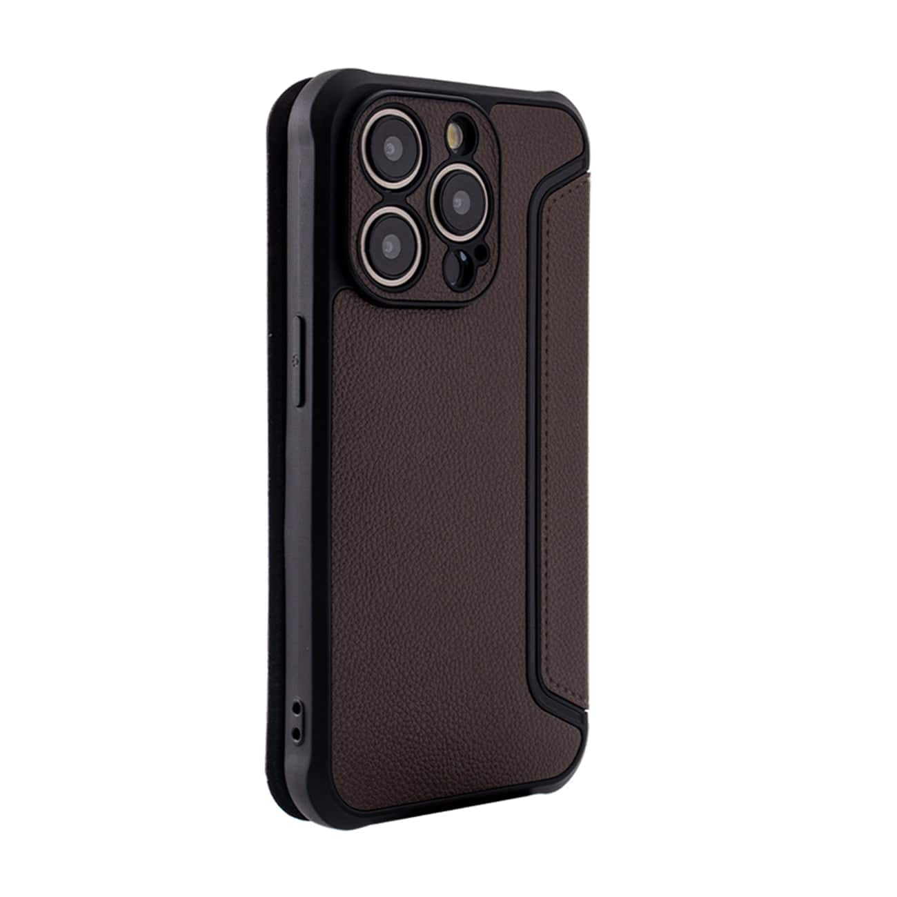 Reiko - Magnetic Wallet Leather Phone Case For Apple Iphone 15 Pro In - Brown