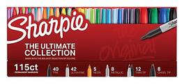 Sharpie - The Ultimate Collection Permanent Markers, Assorted Tips, 115/Pack - Assorted Colors
