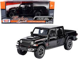 2021 Jeep Gladiator Rubicon (Closed Top) Pickup Truck 1/24-1/27 Diecast Model Car by Motormax - Black