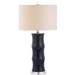 Jonathan Y - Tiki 26.5" Ceramic LED Table Lamp - Navy