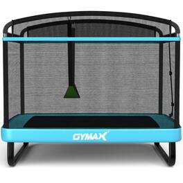 Costway - 6FT Kids Recreational Trampoline W/Swing Safety Enclosure Indoor/Outdoor - Blue