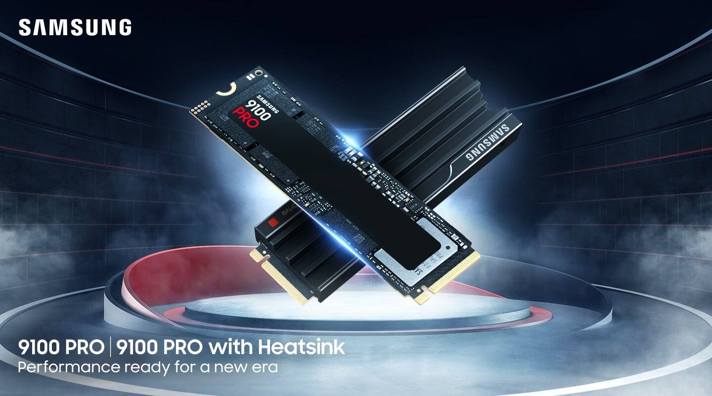 Samsung SSD 9100 PRO with Heatsink 8TB Internal SSD, PCIe