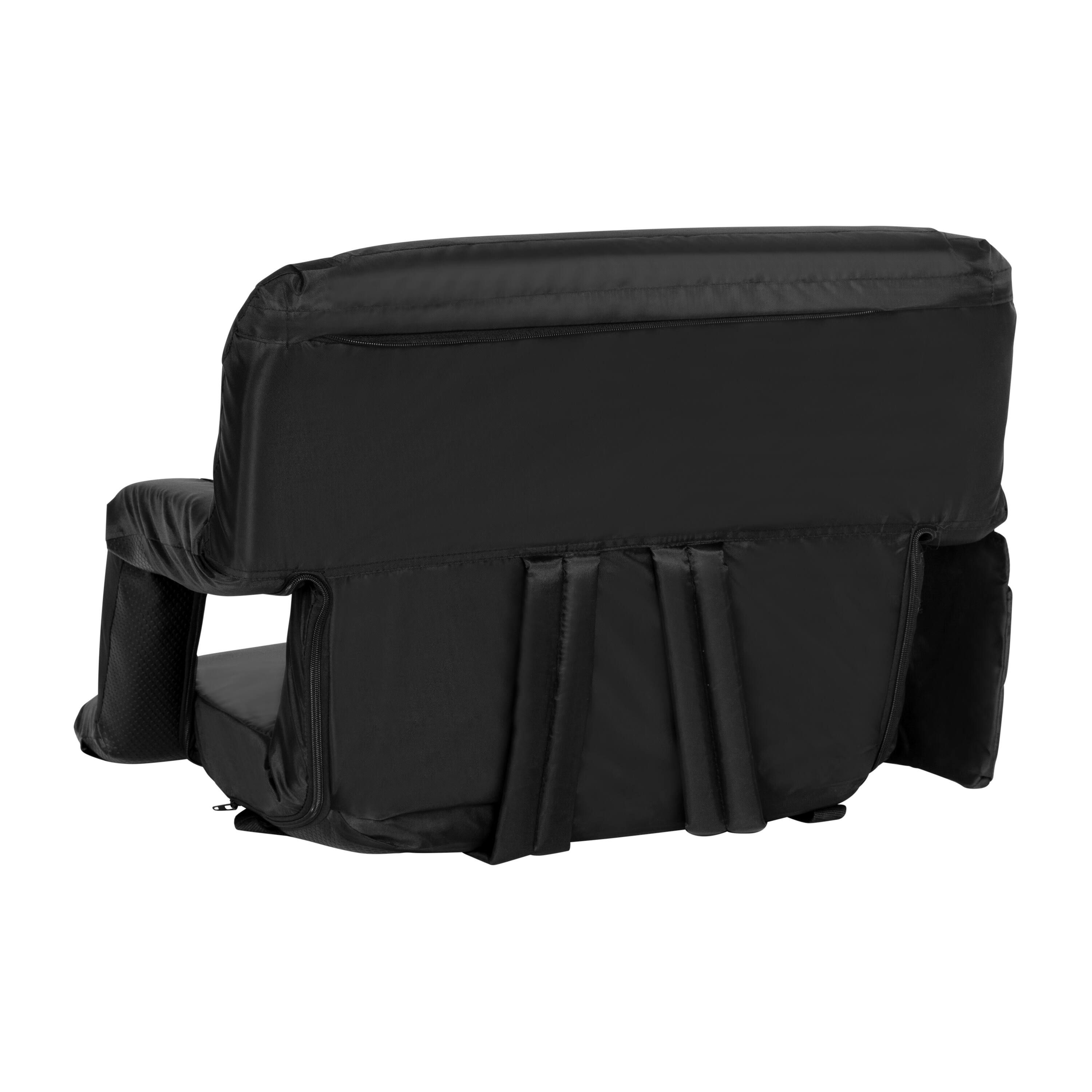 Alt View 7. Emma + Oliver - 5 Position Recline Extra Wide Padded Stadium Chair with Armrests - Black.