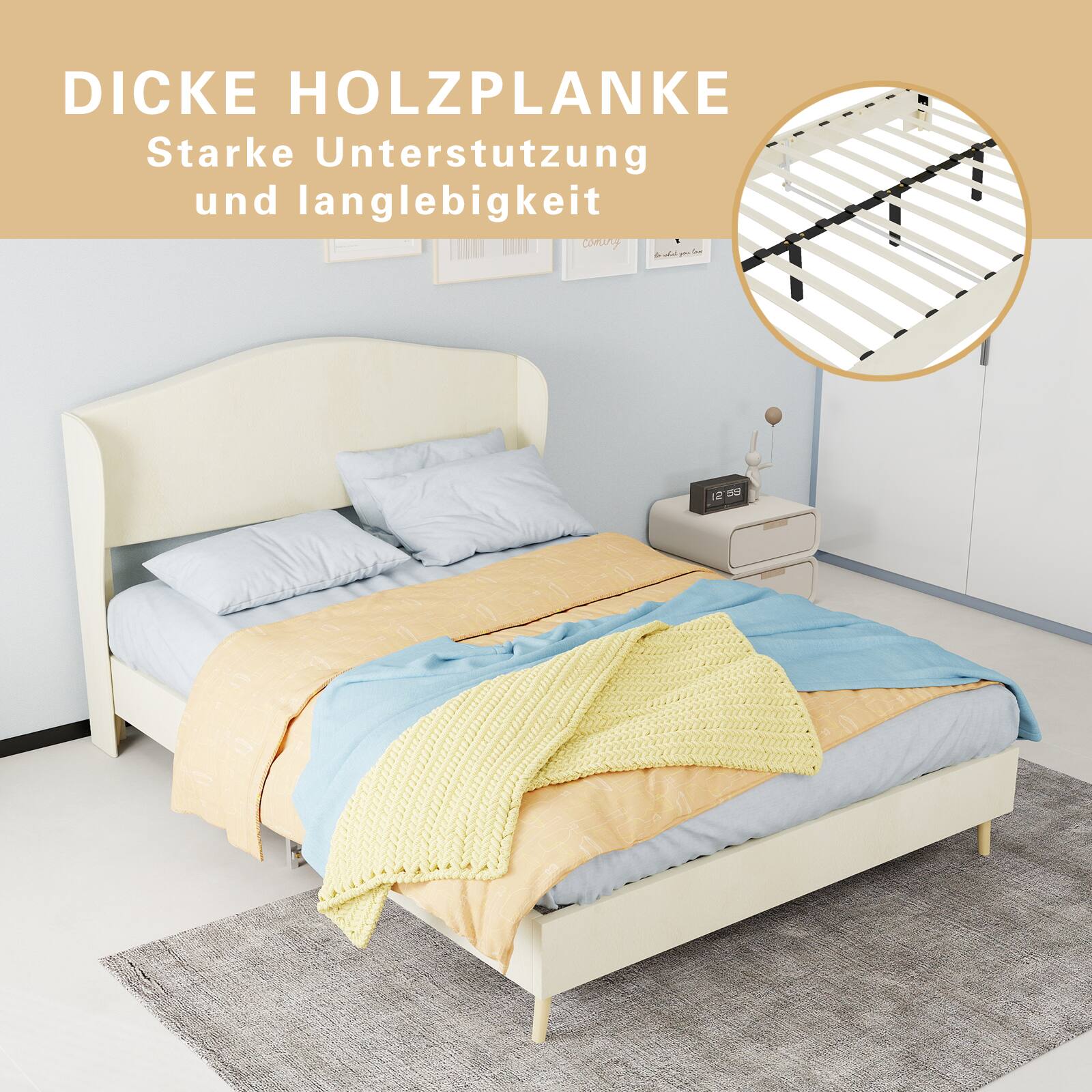 DICKE HOLZPLANKE  
Starke Unterstützung und Langlebigkeit