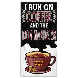 Fan Creations - Washington Commanders 6" x 12" Coffee Wall Art - Multicolor