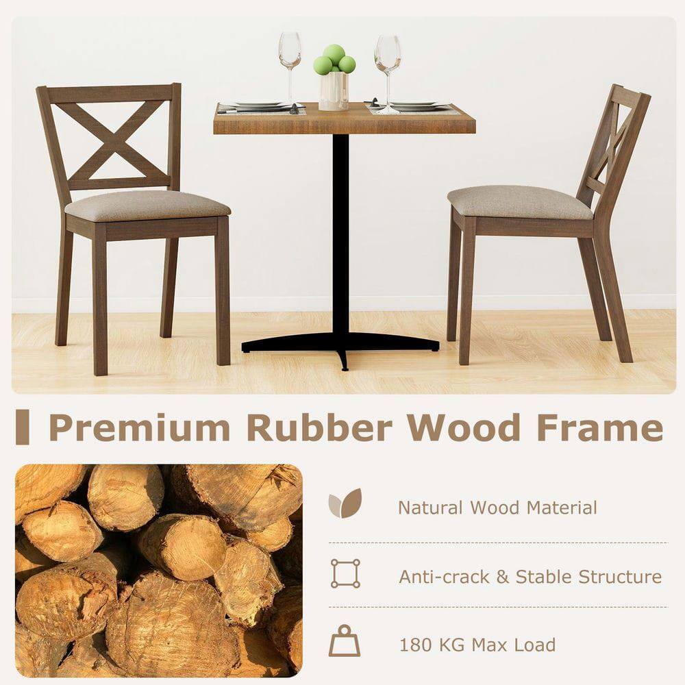 Premium Rubber Wood Frame  
Natural Wood Material  
Anti-crack & Stable Structure  
180 KG Max Load