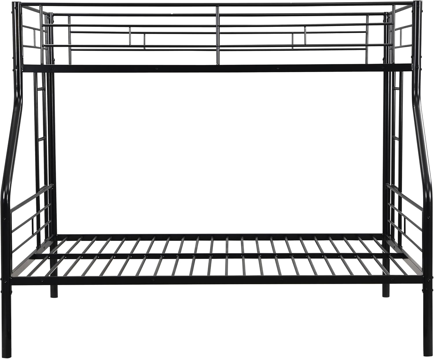 Alt View 4. Trinkets Crazed - Twin Over Full Metal Bunk Bed with 2 Side Ladders,Heavy Duty Bunk Beds Frame - black.