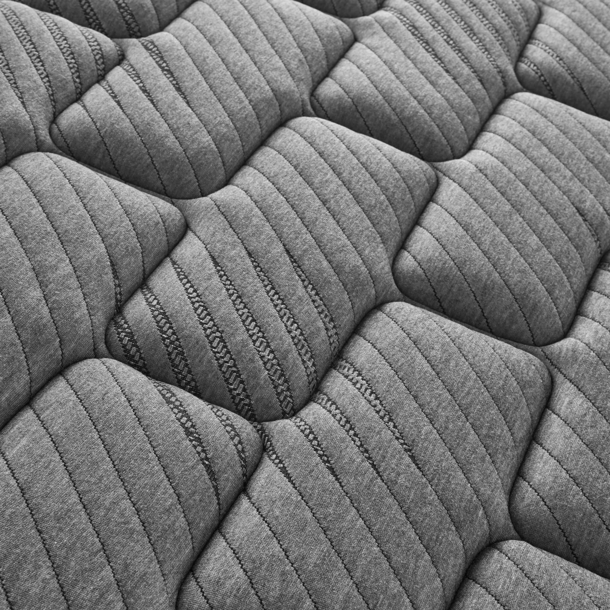 Alt View 4. Glintex - 13-Inch Full Firm Quilted Hybrid Mattress with Cooling Fabric, Gel Memory Foam, and Edge-Wrapped Coils, Made in USA - Gray.