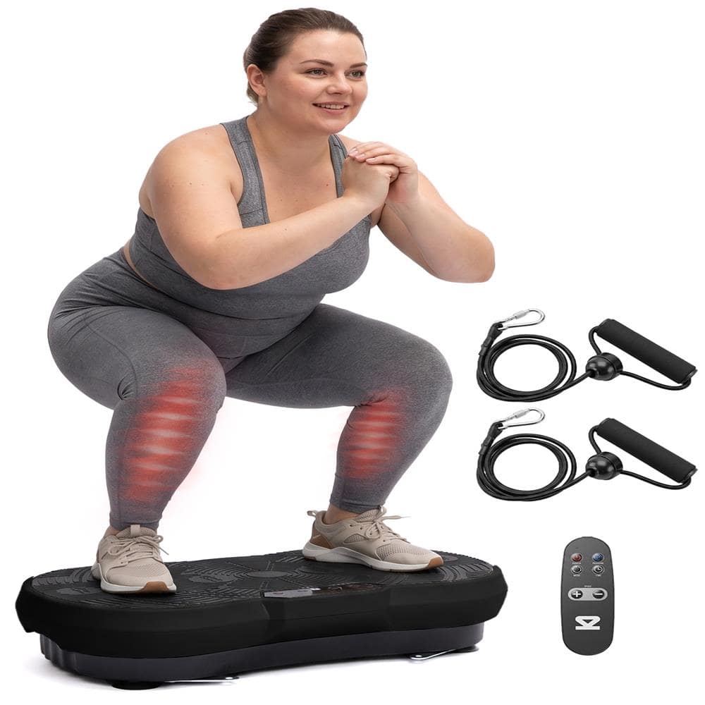 Hurtle - Vibration Plate Exercise Machine, 99 Speeds, 9 Programs, Resistance Bands & Remote for Home Fitness - Black price history on PriceWatchPro