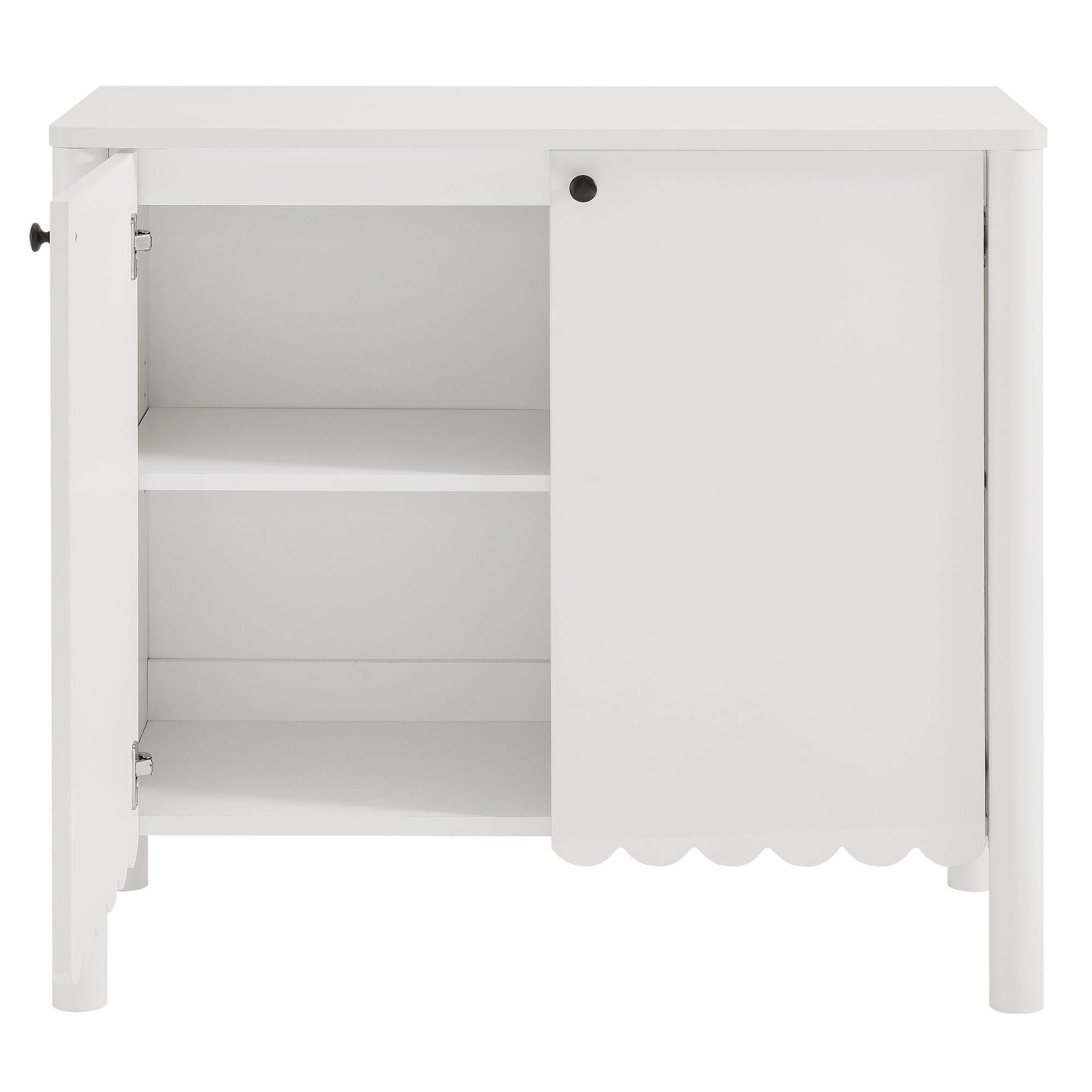 Alt View 4. Modway - Emmeline 35" 2-Door Scalloped Sideboard Cabinet by Modway - White.