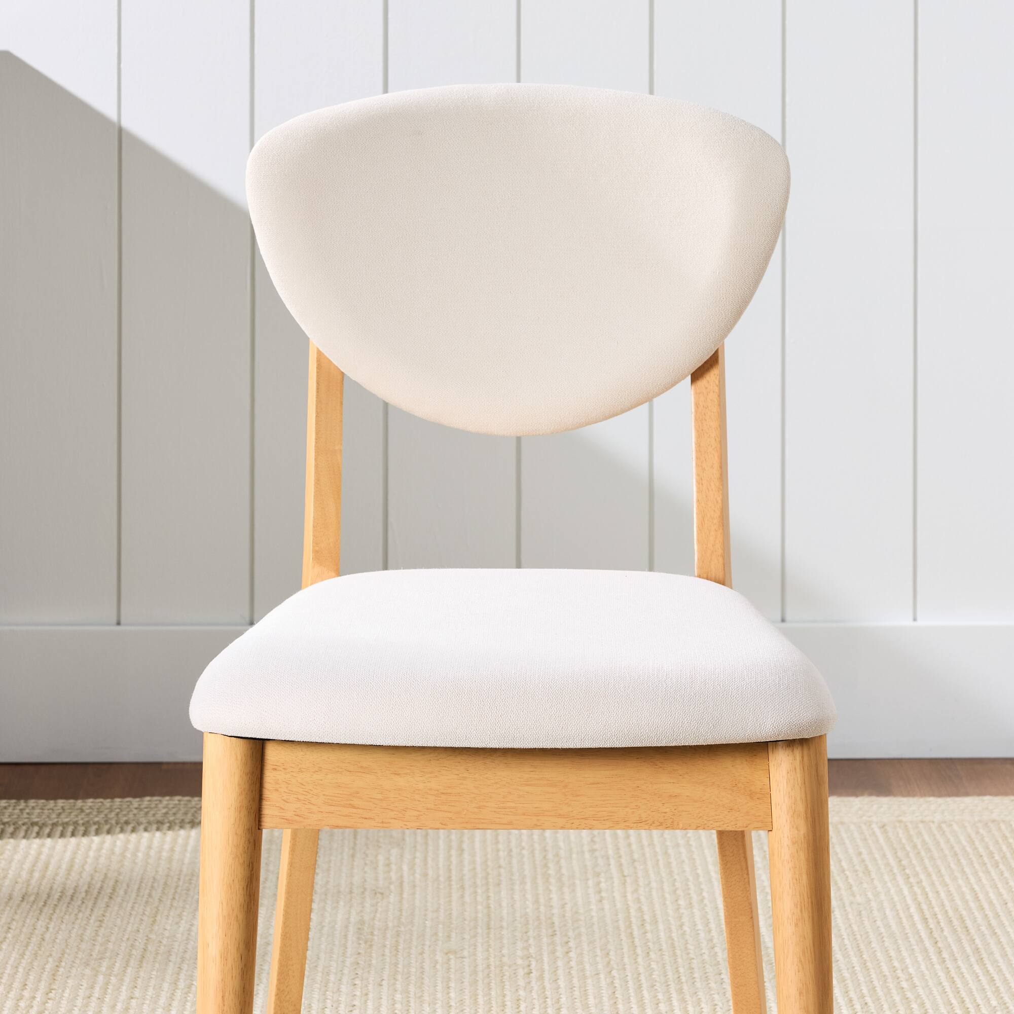 Alt View 2. Best Choice Products - Best Choice Products 2-Piece Mid-Century Modern Wood & Upholstered Dining Chair Set - Oak/Cream - Light Oak/Cream.