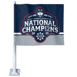 WinCraft - UConn Huskies 2025 NCAA Women's Basketball National Champions 11.75" x 14" Two-Sided Car Flag - Multicolor
