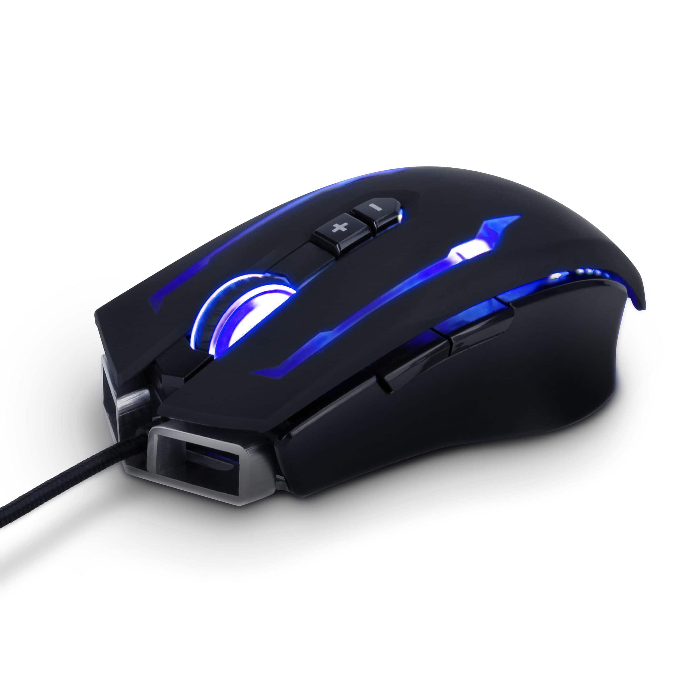 ENHANCE - SCORIA Pro Gaming Mouse - RGB LED , 7 Programmable Buttons & 14400 DPI - Wired - Black