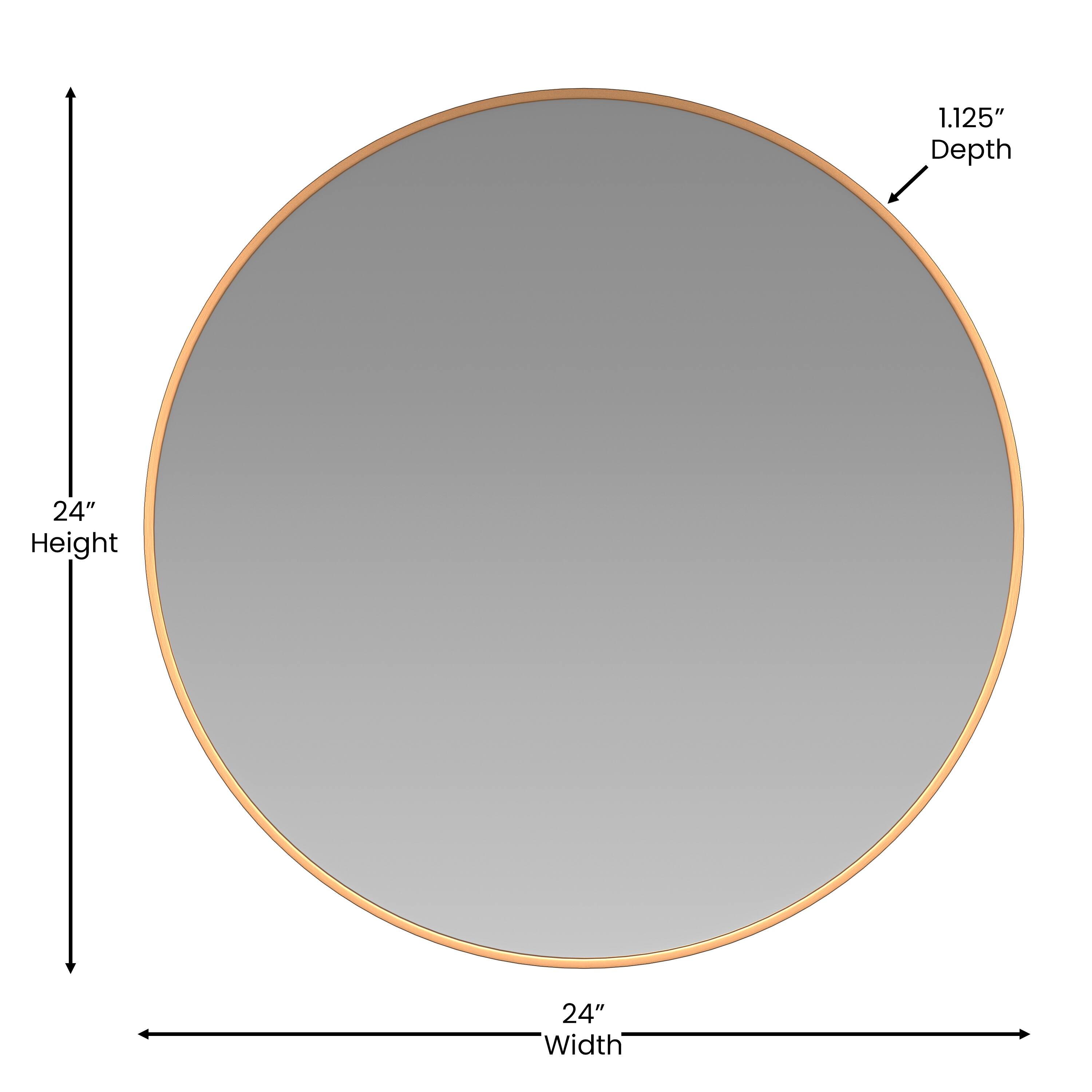 1.125" Depth  
24" Height  
24" Width