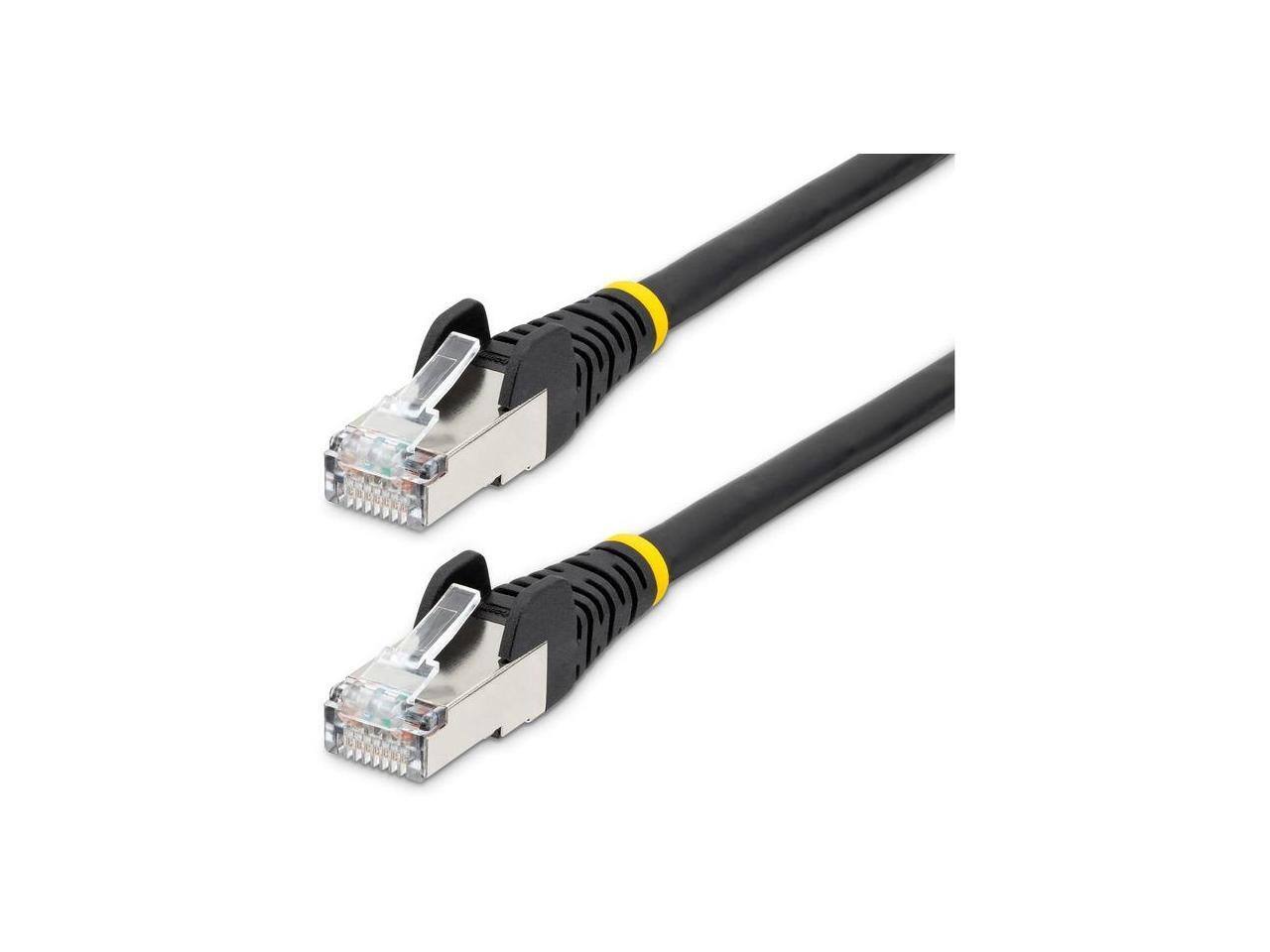 Front. StarTech.com - StarTech 12ft CAT6a Snagless S/FTP Ethernet Cable Black NLBK12FCAT6APATCH.