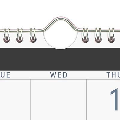 Alt View 1. AT-A-GLANCE - 2026 Contemporary 12" x 27" Three-Month Wall Calendar - White/Black.