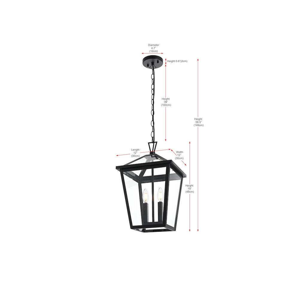 Elegant Lighting - Frankford 7 inch Outdoor Pendant - Black price history on PriceWatchPro