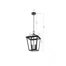 Elegant Lighting - Frankford 7 inch Outdoor Pendant - Black