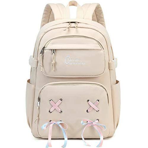 Pacoar Cade Casual School Bookbag Travel Backpack For Teen 048 beige ...