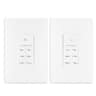 BN-LINK - Countdown Timer Switch for Exhaust/Bathroom Fan, 1-5-10-20-30-60min, Neutral Wire, Wall Plate, 2-Pack - White