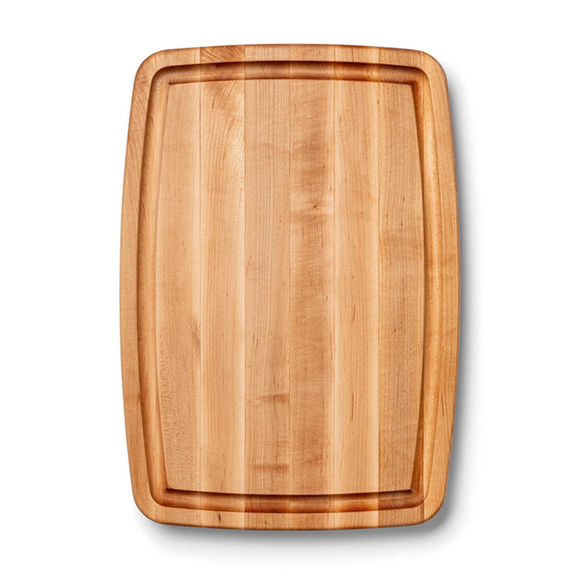 Front. John Boos - John Boos Maple Wood Edge Grain Reversible Oval Cutting Board, 20" x 14" x 1.5" - Maple.