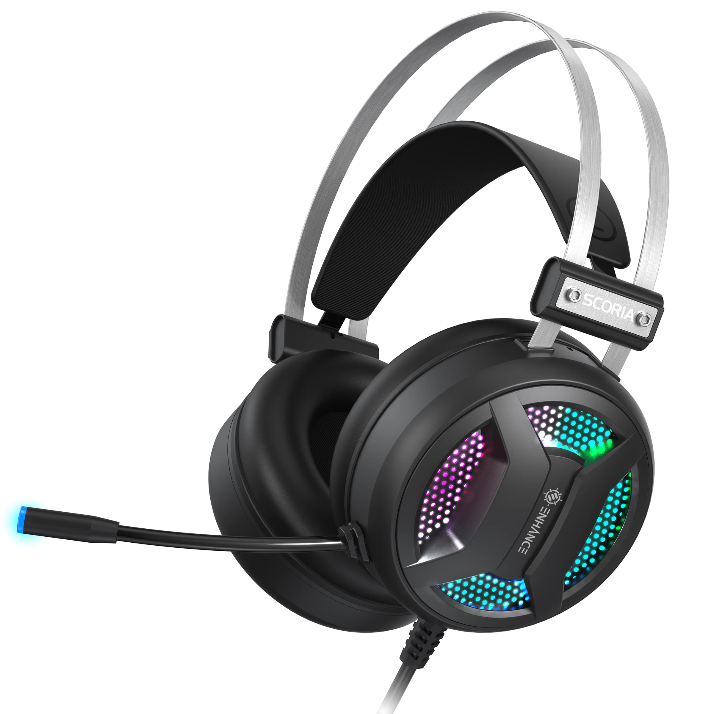 ENHANCE - Scoria 2 Gaming Headset - Gaming Headphones with 7.1 Surround Sound - Black