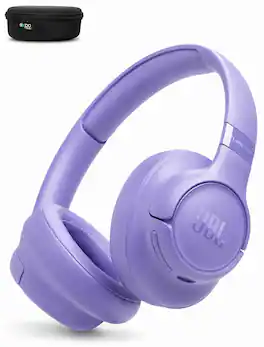 JBL - Tune 730BT Wireless Over-Ear Headphones with Case - Purple