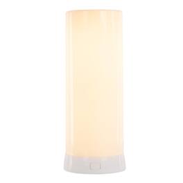 BreeBe - LED FIA Flame Designer Candle with ORANGE Hue 7.5"H - White