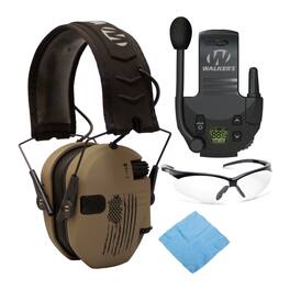 Walkers - Walker's Razor Slim Electronic Shooting Hearing Protection Muff Bundle - Tan