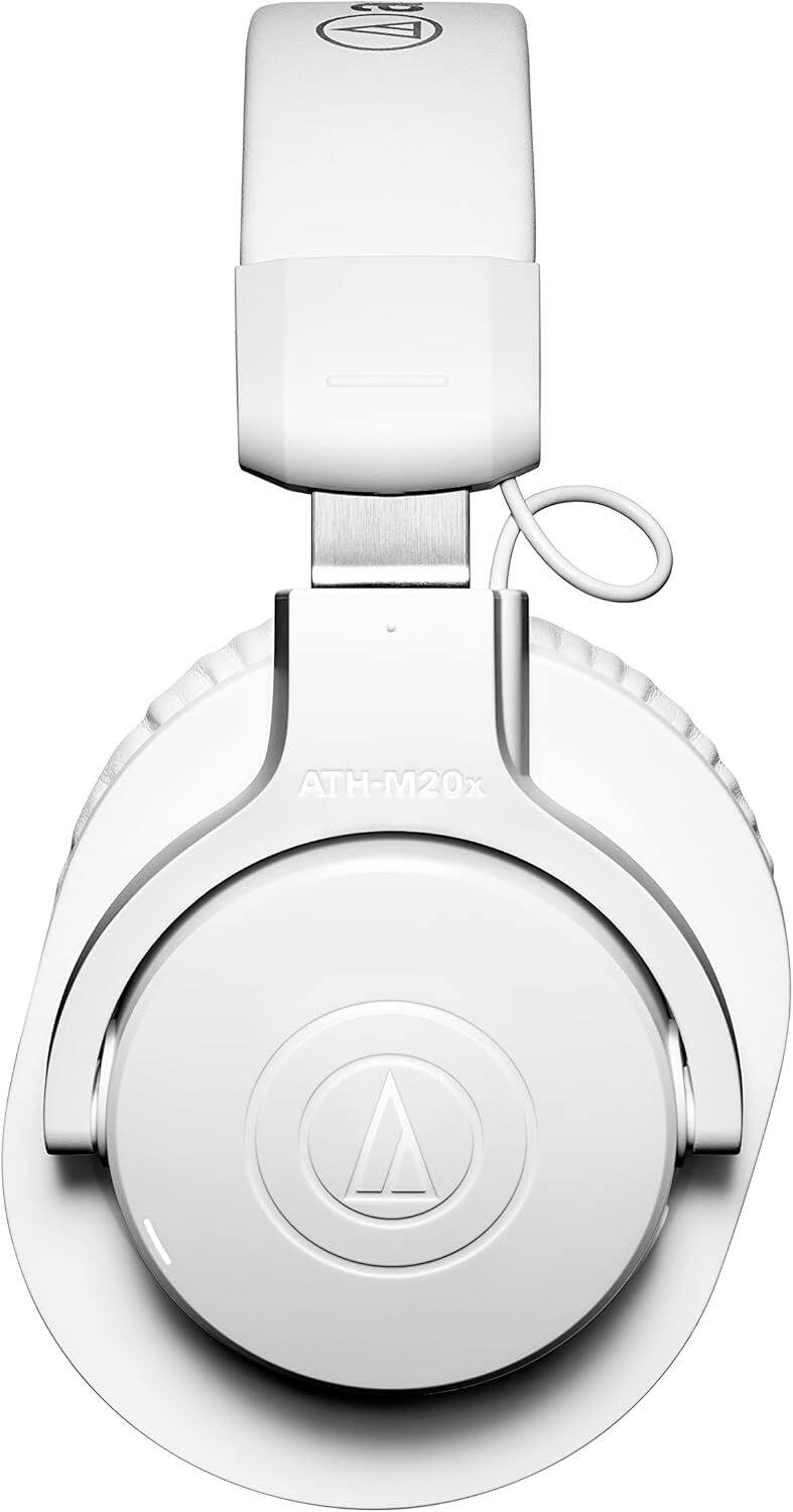 Angle. Audio-Technica - Audio-Technica ATH-M20xBT Wireless Over-Ear Headphones - White.