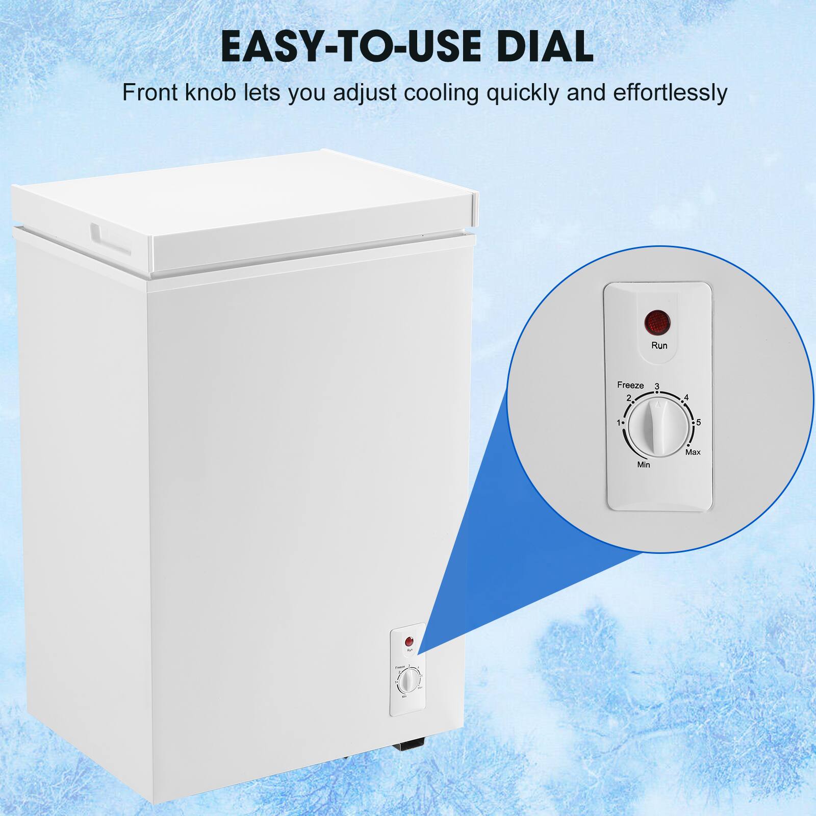 EASY-TO-USE DIAL  
Front knob lets you adjust cooling quickly and effortlessly