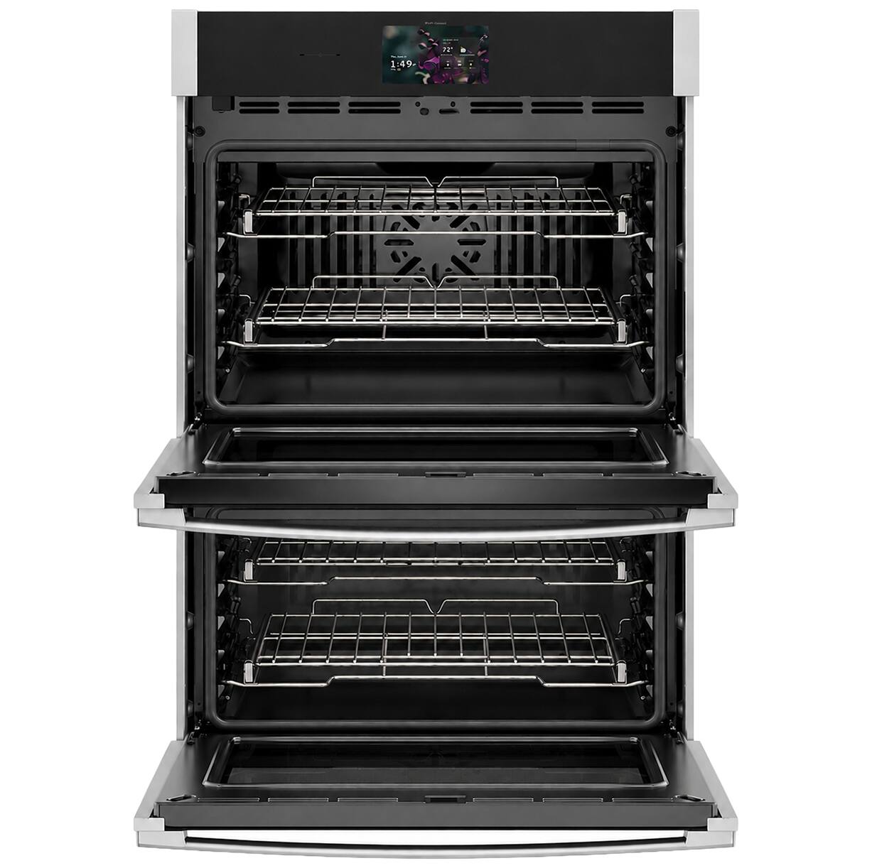 Alt View 20. GE Profile - 30" Smart Built-In Double Electric Convection Wall Oven with No Preheat Air Fry and Precision Cooking - Stainless Steel.