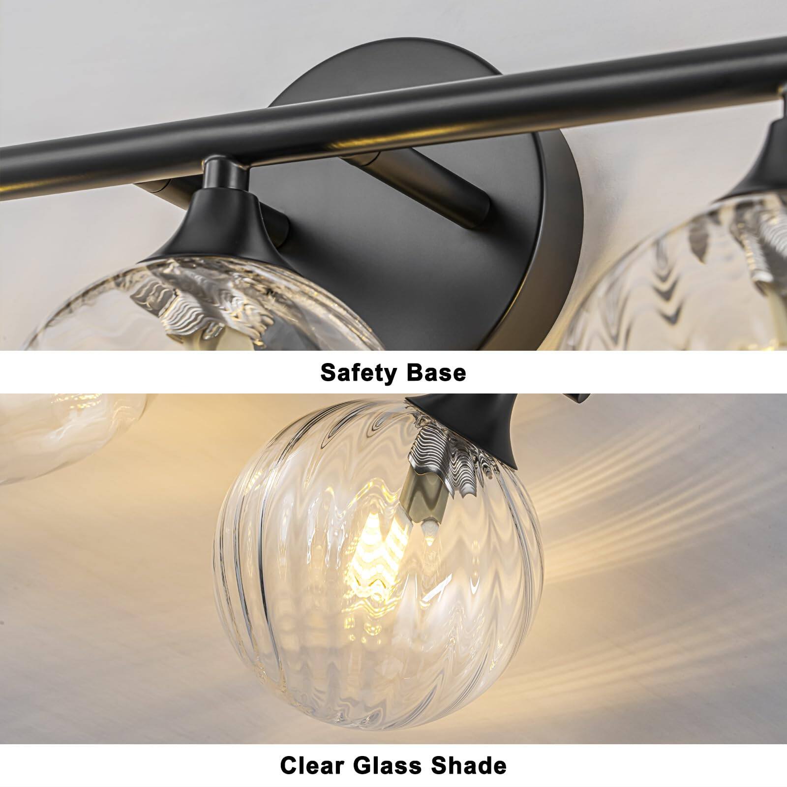 Safety Base  
Clear Glass Shade