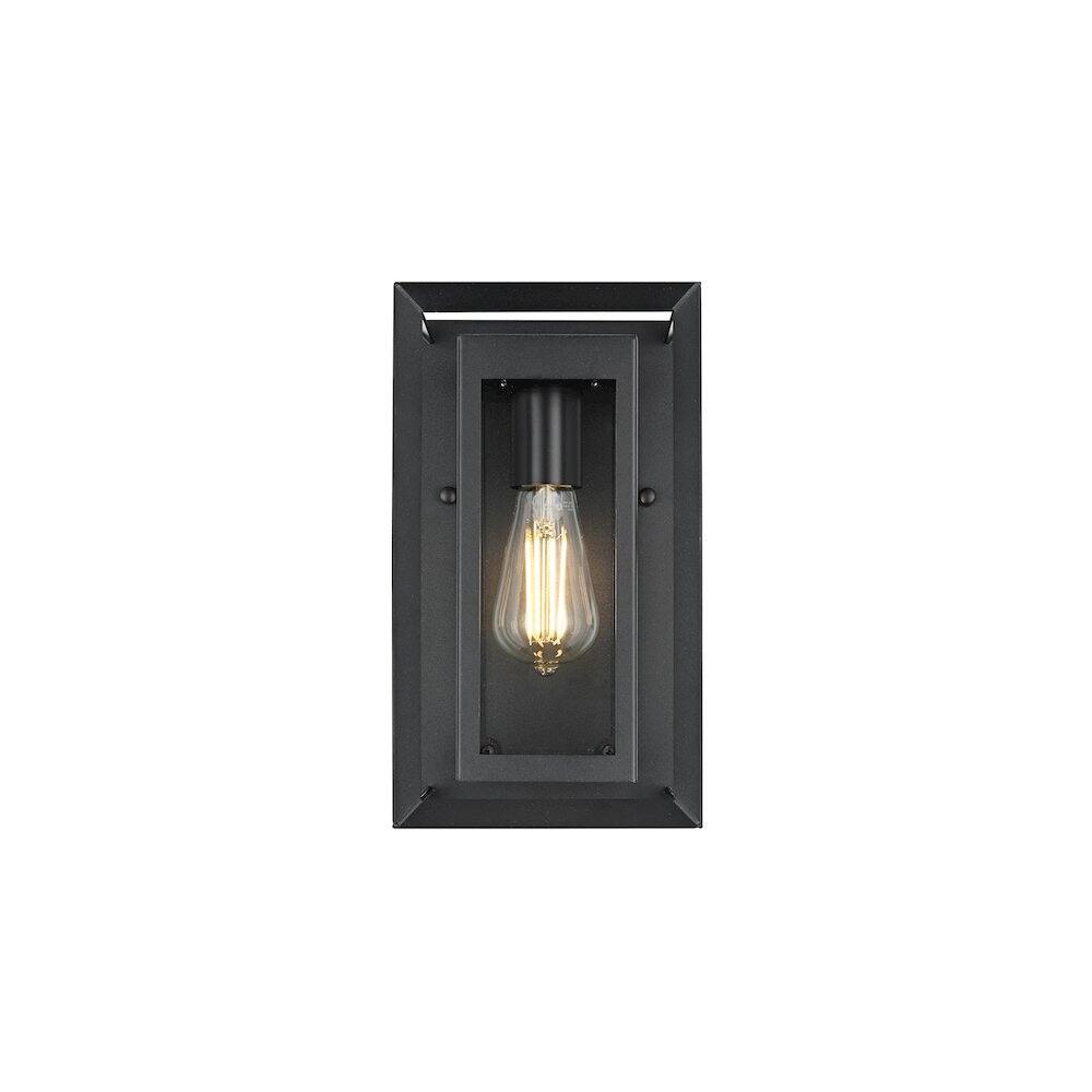 Back. Elegant Lighting - Etting 7 inch Outdoor Pendant in Black - Black.